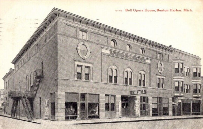 Bell Opera House - Vintage Postcard (newer photo)